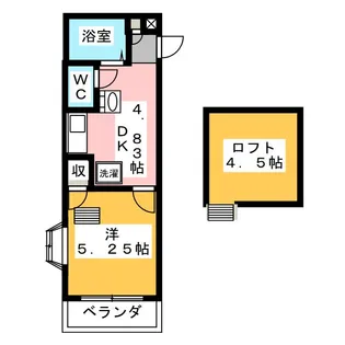 ウイング富塚【2階】の間取り