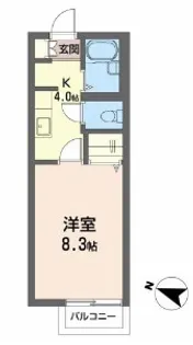 宮城県仙台市太白区南大野田【アパート】の間取り