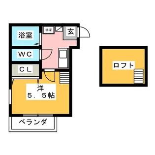 プースヴェール【1階】の間取り