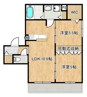 メゾンカンナII【3階】の間取り