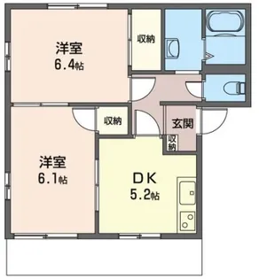 北大塚ハウス【1階】の間取り