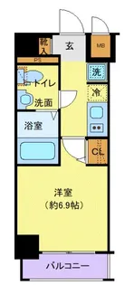 Rising place桜木町二番館【10階】の間取り