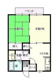 山形県山形市小白川町4【アパート】の間取り