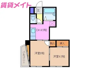 コンフォート小畑マンション【2階】の間取り