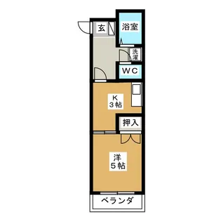 コーポサンフラワー【2階】の間取り