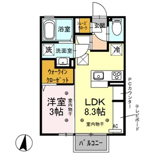 OAK(オーク)【1階】の間取り