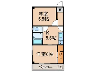 エクセルピア千年【1階】の間取り