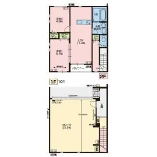 東京都武蔵野市関前4【アパート】の間取り
