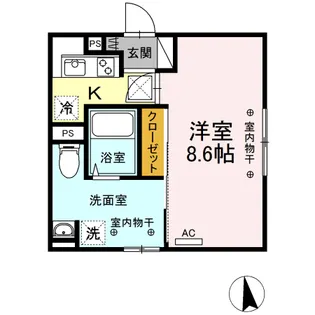 ラグナタウン西城B【1階】の間取り