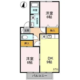 アモールKAZAMA【1階】の間取り