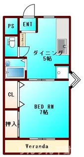 ラスターツインビル【8階】の間取り