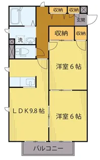 シャトル【2階】の間取り