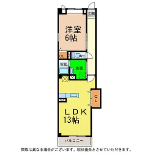 徳島県阿南市那賀川町中島【アパート】の間取り