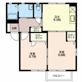 サンモリッツ【2階】の間取り