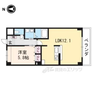 ルル・フルーレ【1階】の間取り