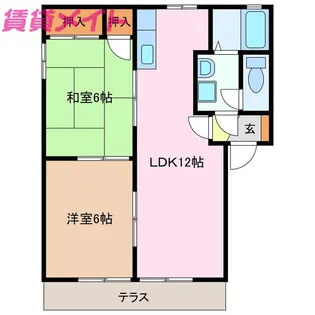 パストラル ヴィラA棟【1階】の間取り