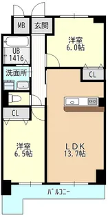 ヒルザコート【5階】の間取り