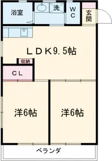 ボヌールアカネ【1階】の間取り