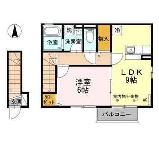 福島県郡山市桜木2【アパート】の間取り