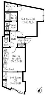 EDIT西池袋【1階】の間取り