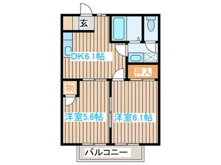 レジデンスオリーブH【1階】の間取り