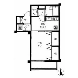 中銀弦巻マンシオン【3階】の間取り