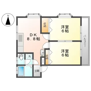 桑折西町アパートA【1階】の間取り