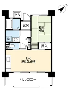 UR浜甲子園なぎさ街【2階】の間取り