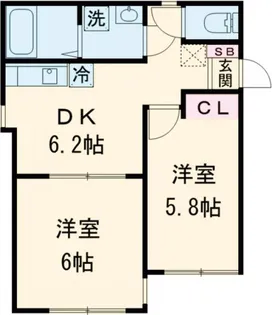 Glanz碑文谷【3階】の間取り