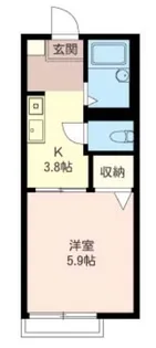 ディアスひばりケ丘B【2階】の間取り