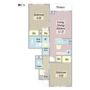 Rock Shield【1階】の間取り