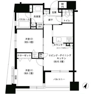 パークキューブ市ヶ谷【12階】の間取り