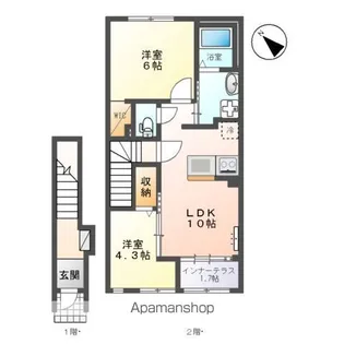 ベルフィオーレ 五番館【2階】の間取り
