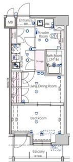 ヴィルヴィオ三ノ輪【6階】の間取り