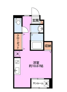 リビンド新大【1階】の間取り