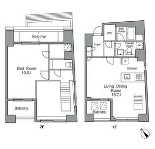 1LDKの間取り画像