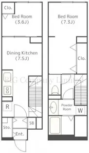 2DKの間取り画像