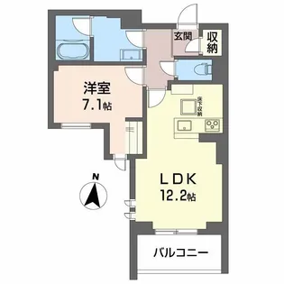 Alflat梅田町【1階】の間取り