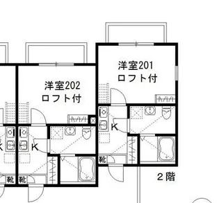 カーサ・アリエッタII【1階】の間取り