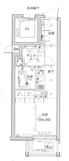 グランドコンシェルジュ都立大学【3階】の間取り