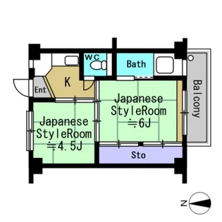 秋田県秋田市大住4【マンション】の間取り