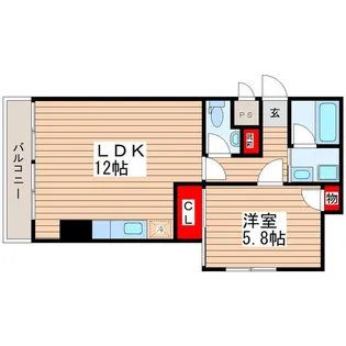 セントラヴェール新小岩【6階】の間取り