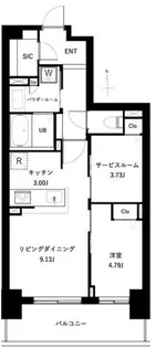 アーバンパーク谷在家【4階】の間取り