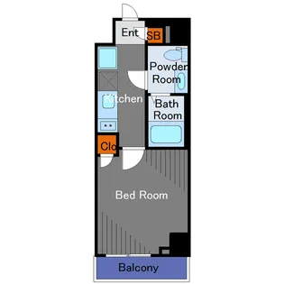 メイクス武蔵小杉II【1階】の間取り