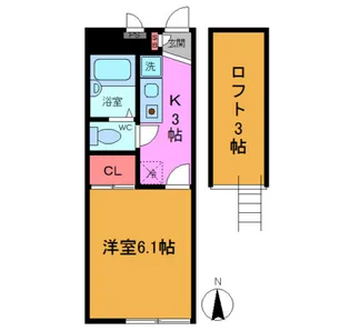 1Kの間取り画像