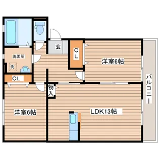 メゾンソレイユ【2階】の間取り