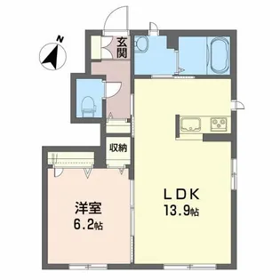トリプルコートC【1階】の間取り