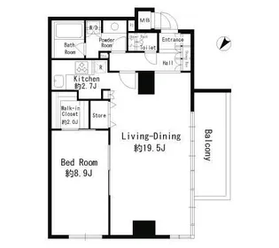 東京都港区赤坂7【マンション】の間取り