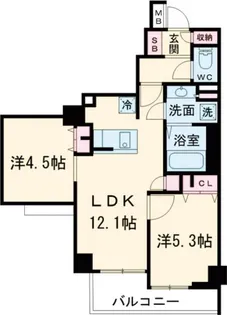 クアトロノーヴェ梅島【5階】の間取り