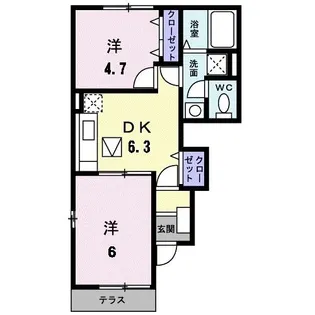 メゾンマーベラスB【1階】の間取り